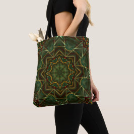 Bolsa Tote Estilo de engrenagens caleidoscópicas azul-acastan