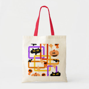 Bolsa Tote Estilo de Halloween Retroativo Padrão Divertido