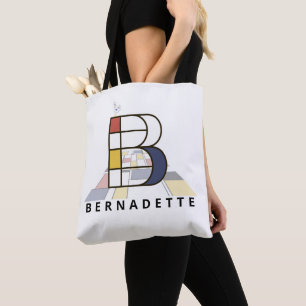 Bolsa Tote Estilo de Neoplasticismo Encantador Monograma. Let