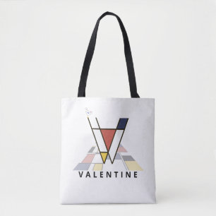 Bolsa Tote Estilo de Neoplasticismo Encantador Monograma. Let