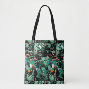 Bolsa Tote Estilo de Patchwork Cactus Tot Bag