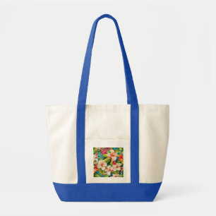 Bolsa Tote Estilo de Pintura a Óleo Floral Tropical