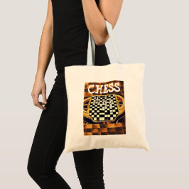 BOLSA TOTE ESTILO DE TABULEIRO DE XADREZ
