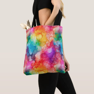 Bolsa Tote Estilo de Tinta Álcool abstrato