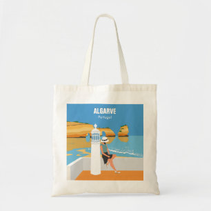Bolsa Tote Estilo de vintagem da viagem da menina de praia do