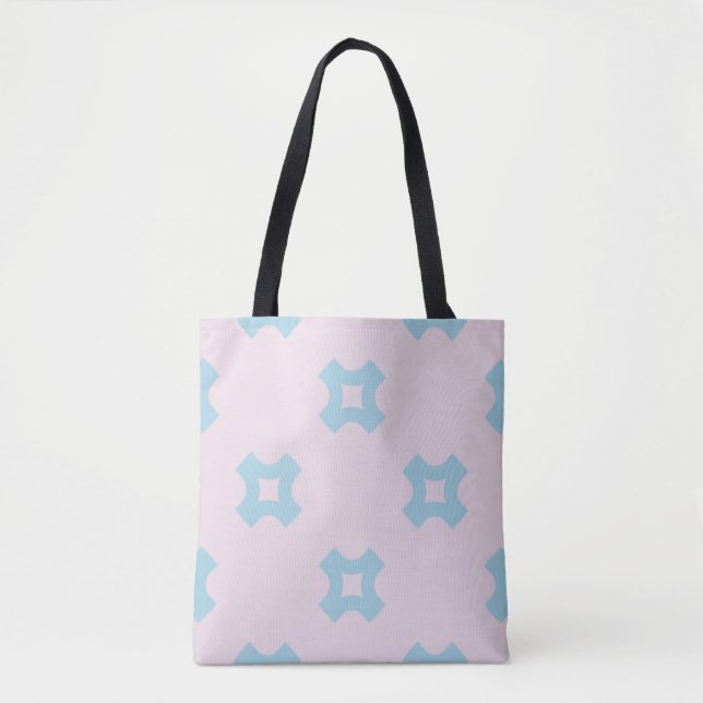 Bolsa Tote Estilo engraçado padrão geométrico sem costura com (Frente)