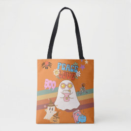 Bolsa Tote Estilo Fantasma Bonito, Estilo de Paz e Amor, Ceno