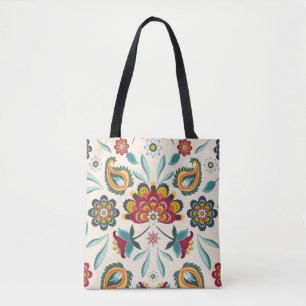Bolsa Tote Estilo floral do indonésio de Boho do Batik