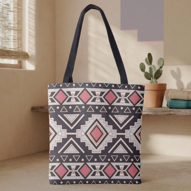 Bolsa Tote Estilo Moderno do Sudoeste com Diamantes (Criador carregado)