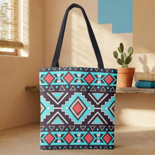 Bolsa Tote Estilo Moderno do Sudoeste com Diamantes (Criador carregado)
