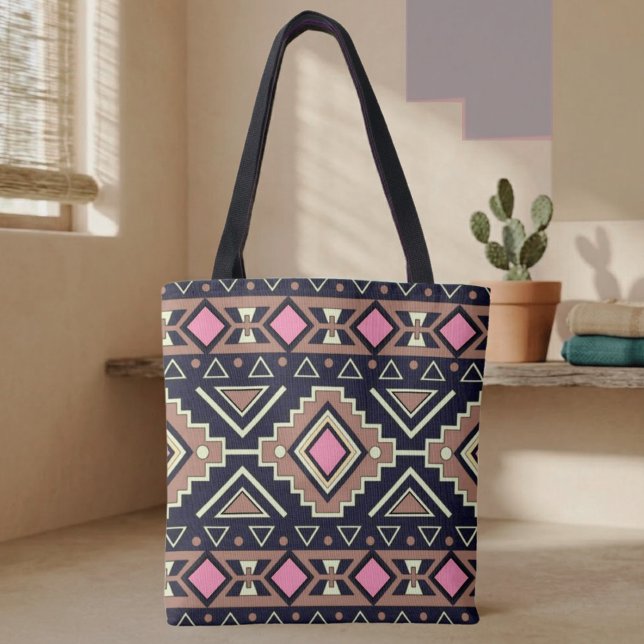 Bolsa Tote Estilo Moderno do Sudoeste com Diamantes (Criador carregado)