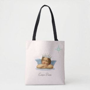 Bolsa Tote Estilo Real Anjo Raphaël em Marfim