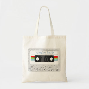 Bolsa Tote Estilo retro da cassete de banda magnética 80s