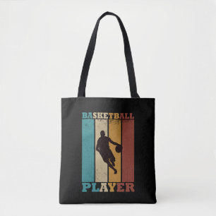 Bolsa Tote Estilo retrô de vintage para jogadores de basquete