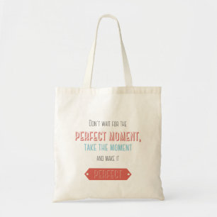 Bolsa Tote Estilo retrô tipográfico motivacional