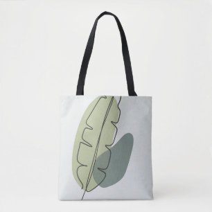 Bolsa Tote Estilo Vintage Verde e Azul Floral Olhar Clássico