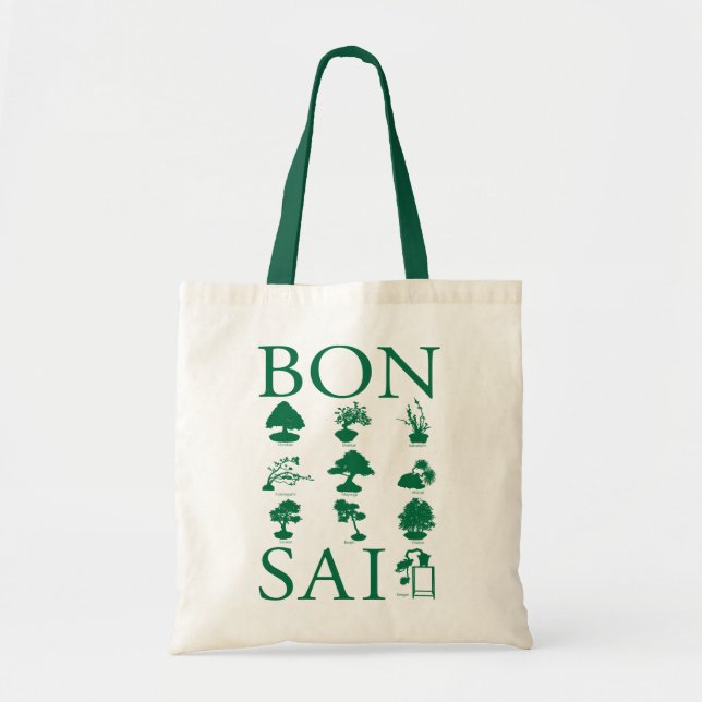 Bolsa Tote Estilos Básicos da Árvore Bonsai (Frente)