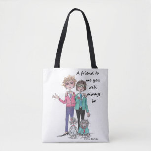Bolsa Tote Estilos Vêm e Vão, Caricatura Sábica, Aquarela
