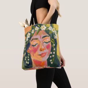 Bolsa Tote Estiloso Lírio do Vale Flor do Mês de Aniversário