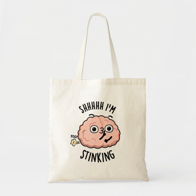 Bolsa Tote Estou a cheirar o cérebro engraçado (Frente)