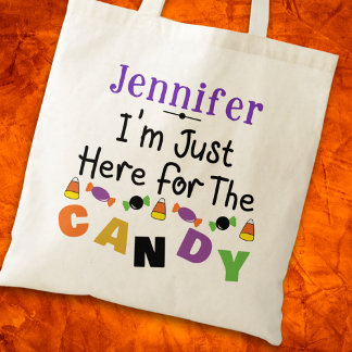 Bolsa Tote Estou aqui pelo nome do Dia das Bruxas Adormecidas