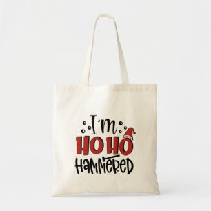 Bolsa Tote Estou bêbado Ho Ho Martelado Natal engraçado Xmas