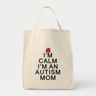Bolsa Tote Estou Calma Sou uma Mãe de Autista