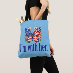 Bolsa Tote Estou com a Borboleta Azul Kamala