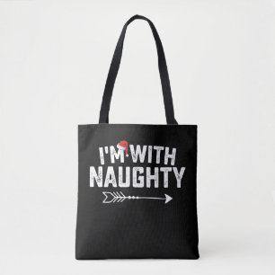 Bolsa Tote Estou Com Casais de Natal Indecentes que Combinam