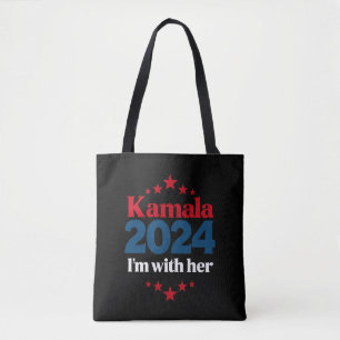 Bolsa Tote Estou Com Ela Kamala Vote Para 2024 Presidente Kam
