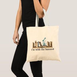 Bolsa Tote Estou com os livros proibidos - Engraçado