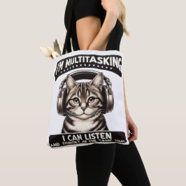 Bolsa Tote Estou Multitarefa, posso ouvir