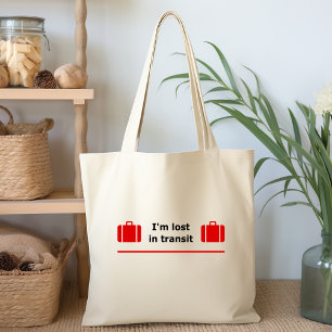 Bolsa Tote Estou perdido no trânsito com cor leve de duas mal