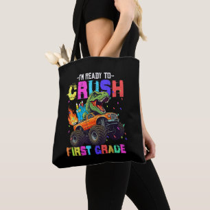 Bolsa Tote Estou Pronto Para Dominar o Caminhão de Dinossauro