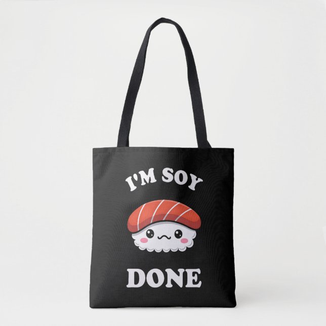 Bolsa Tote Estou soja feito Sushi Kawaii (Frente)