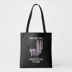 Bolsa Tote Estou votando no criminoso condenado pró-Trump 202