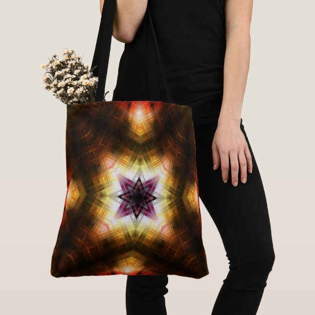 Bolsa Tote Estouro de Estrela Geométrica Radiante com Luz Abs (Close Up)