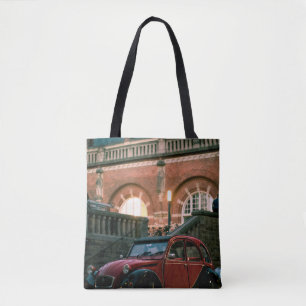 Bolsa Tote Estrada velha de vintagem da rua do carro
