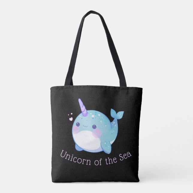 Bolsa Tote Estreito Unicórnio do Mar (Verso)