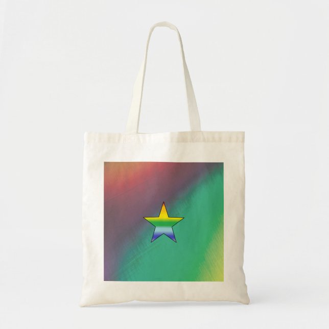 Bolsa Tote Estrela arco-íris (Frente)