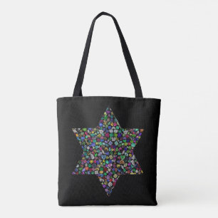 Bolsa Tote Estrela Colorida de David