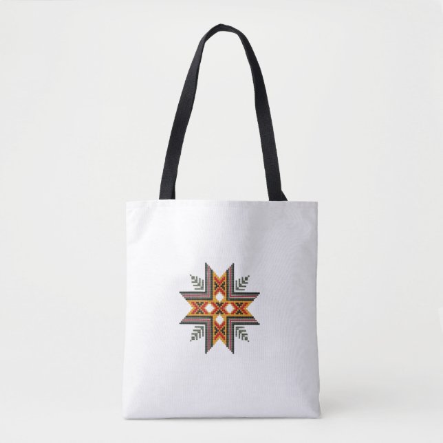 Bolsa Tote Estrela de Bordado Folclórico (Frente)