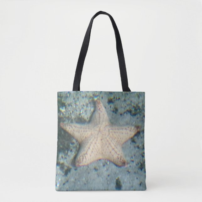 Bolsa Tote Estrela-do-mar Subaquática Fundo do Mar Serenidade (Frente)