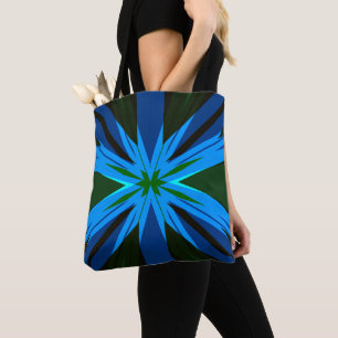 Bolsa Tote Estrela Verde Azul no inverno outono