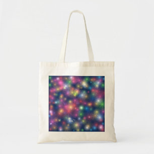 Bolsa Tote Estrelas brilhantes coloridas Luzes cósmicas