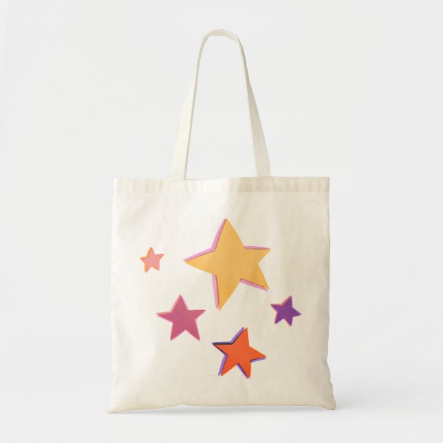 Bolsa Tote Estrelas Coloridas (Frente)