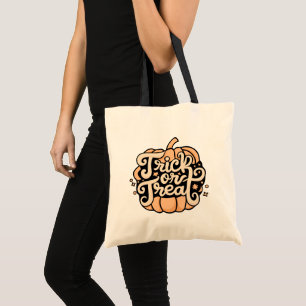 Bolsa Tote Estrelas de Abóbora Modernas Crescem Truque de Lua