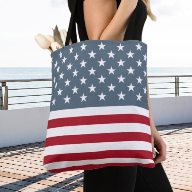 Bolsa Tote Estrelas de Bandeira Americanas e Stripes Patrióti (Criador carregado)