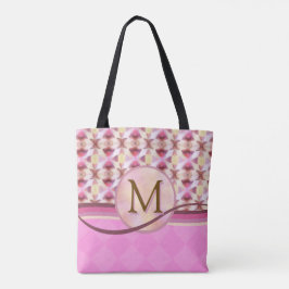 Bolsa Tote Estrelas de conexão rosa e amarela