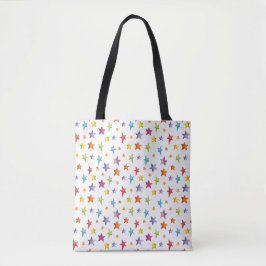 Bolsa Tote Estrelas de cores aquáticas